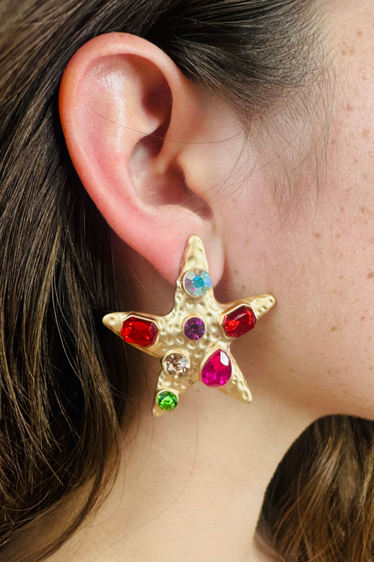 Starfish Gemstone Earrings