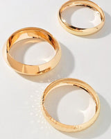 Polished Geometric Cuff Bracelet Set - Gold - Palazzo Couture Online