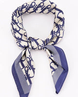 Signature Print Luxe Bandana - Navy