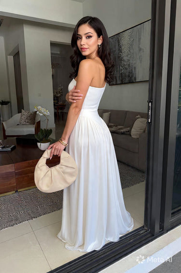 Ethereal One-Shoulder Flow Maxi Dress - Ivory