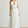 Ethereal Lace Low-Back Maxi Dress - Ivory