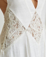 Ethereal Lace Low-Back Maxi Dress - Ivory