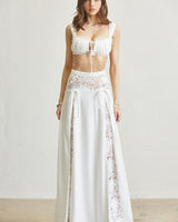 Ethereal Lace Low-Back Maxi Dress - Ivory