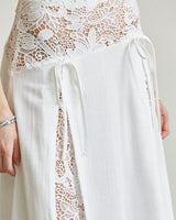 Ethereal Lace Low-Back Maxi Dress - Ivory