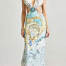 Celestial Medallion Cutout Maxi Dress - Multi