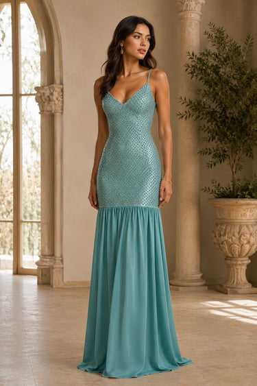 Pearl Radiance Dropwaist Maxi Dress - Bermuda Palazzo Couture Online Pearl Radiance Dropwaist Maxi Dress - Bermuda Palazzo Couture Online