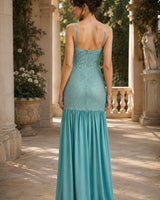 Pearl Radiance Dropwaist Maxi Dress - Bermuda
