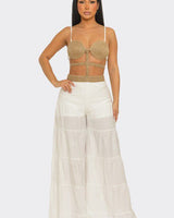 Coastal Goddess Wide-Leg Jumpsuit - Ivory