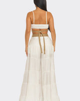 Coastal Goddess Wide-Leg Jumpsuit - Ivory