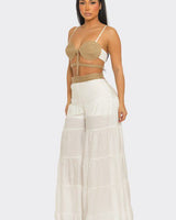 Coastal Goddess Wide-Leg Jumpsuit - Ivory