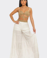 Coastal Goddess Wide-Leg Jumpsuit - Ivory