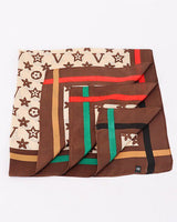 Signature Print Luxe Bandana - Brown