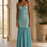 Pearl Radiance Dropwaist Maxi Dress - Bermuda