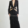 A Fringe Classic Maxi Dress (Black) - Palazzo Couture Online