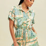 Adele Paisley Romper – Green Multi for women - romper by Palazzo Couture