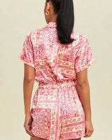 Adele Paisley Romper – Pink Multi - women's going out romper