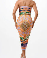 Elegant Purple midi two piece skirt set styled for going out
