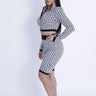 Adore Me Short Set – Chic Printed Two-Piece Outfit front view showing complete two piece short set