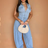All About Denim Halter Jumpsuit (light Denim) for women - stylish jumpsuit by Palazzo Couture