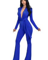 All Yours Blue Jumpsuit with Stretch & Flared Leg for women - stylish jumpsuit by Palazzo Couture