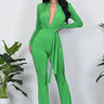 All Yours Green Jumpsuit with Stretch & Flared Leg for women - stylish jumpsuit by Palazzo Couture