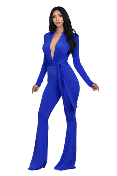 All Yours Jumpsuit (Blue) - Palazzo Couture Online