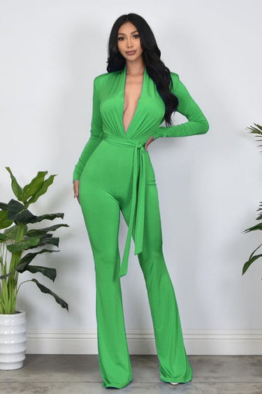 All Yours Jumpsuit (Green) - Palazzo Couture Online