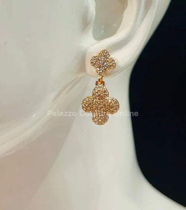 Alma Rose Earrings (Gold) - women's statement jewelry