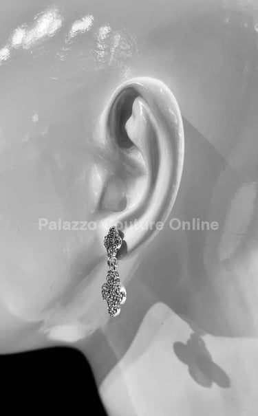 Alma Rose Earrings (Silver) - Palazzo Couture Online