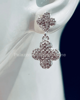 Alma Rose Earrings (Silver) - Palazzo Couture Online