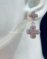 Alma Rose Earrings (Silver) - Palazzo Couture Online