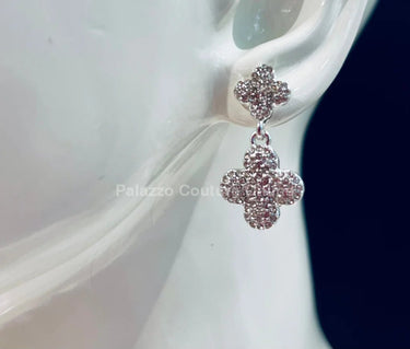 Alma Rose Earrings (Silver) - Palazzo Couture Online