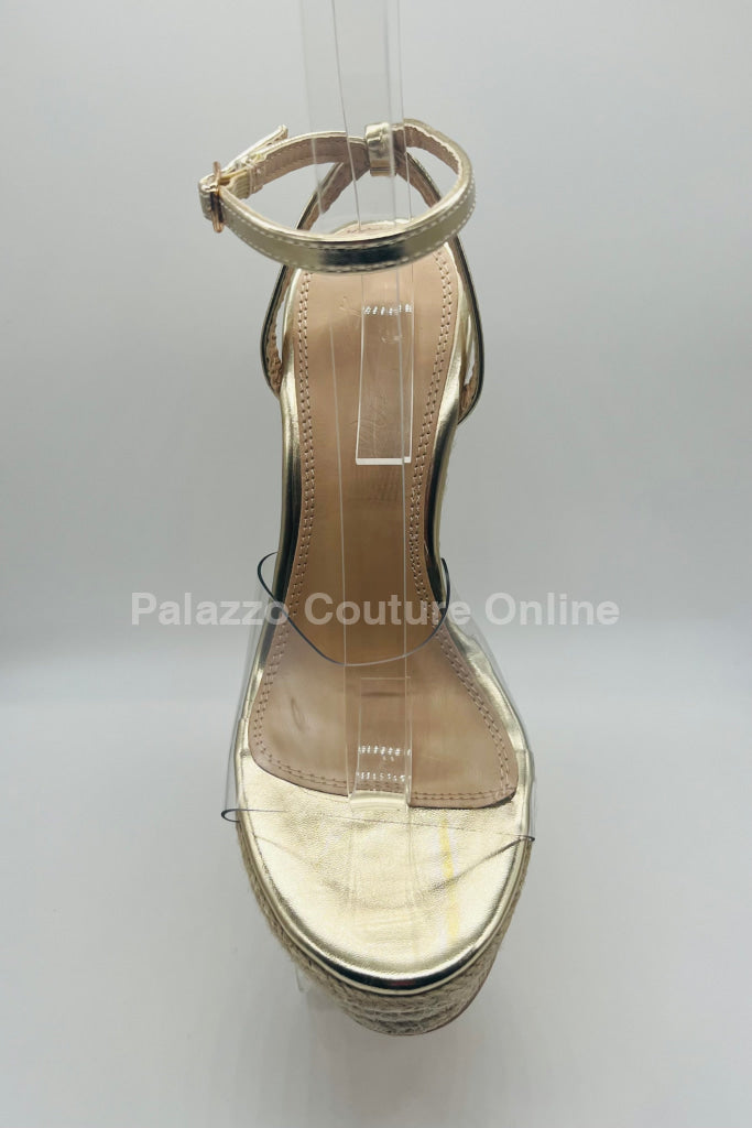 Amalia Braided Espadrille Wedges (Gold) Shoes