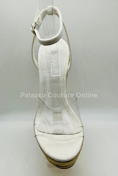 Amalia braided espadrille wedges (White) - Palazzo Couture Online