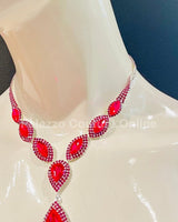 Amatista Drops Necklace Set - Palazzo Couture Online