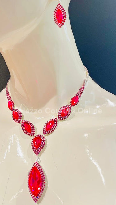 Amatista Drops Necklace Set - Palazzo Couture Online