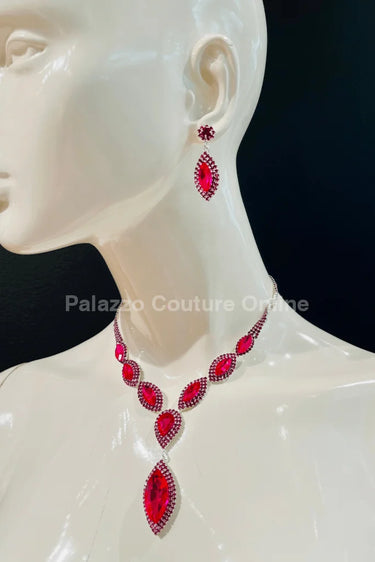 Amatista Drops Necklace Set for women - fashion jewelry by Palazzo Couture