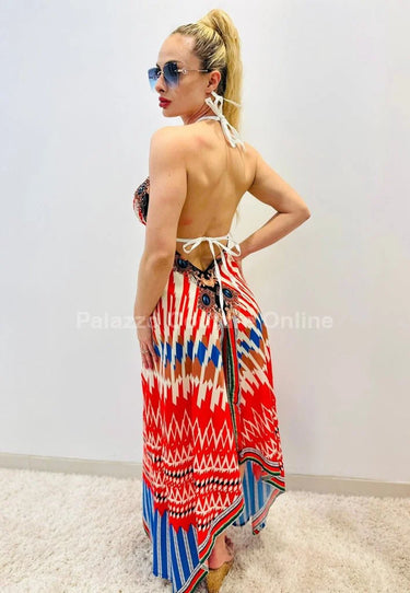 Women's  maxi dress elegant style back view