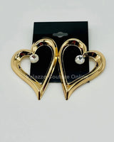 Angle in Heart Earrings (Gold) - trendy women's jewelry