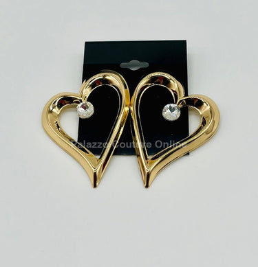 Angle in Heart Earrings (Gold) - Palazzo Couture Online