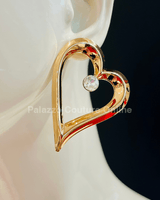 Angle in Heart Earrings (Gold) - Palazzo Couture Online