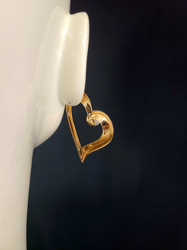 Angle in Heart Pearl Earrings (Gold) - Palazzo Couture Online