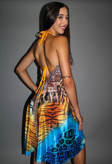 Women's  mini dress elegant style back view