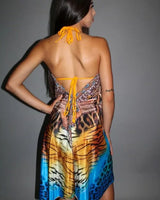 Animal Sea Mini  Dress close up detail of elegant design