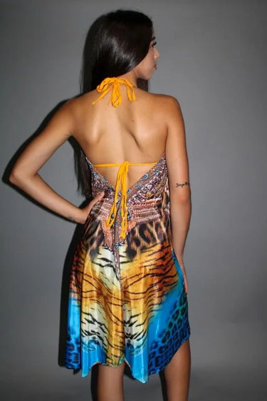Animal Sea Mini  Dress close up detail of elegant design
