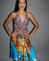 Animal Sea Mini  Dress front view showing mini dress silhouette