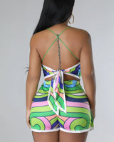 Arcoíris Crop Top and Skort Set - Palazzo Couture Online