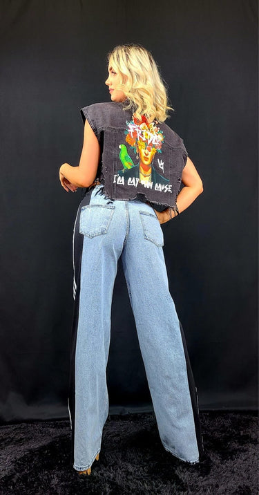 Athleisure Fusion Jeans (Black) - Palazzo Couture Online