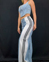 Athleisure Fusion Jeans (White) - Palazzo Couture Online