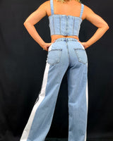 Athleisure Fusion Jeans (White) - Palazzo Couture Online